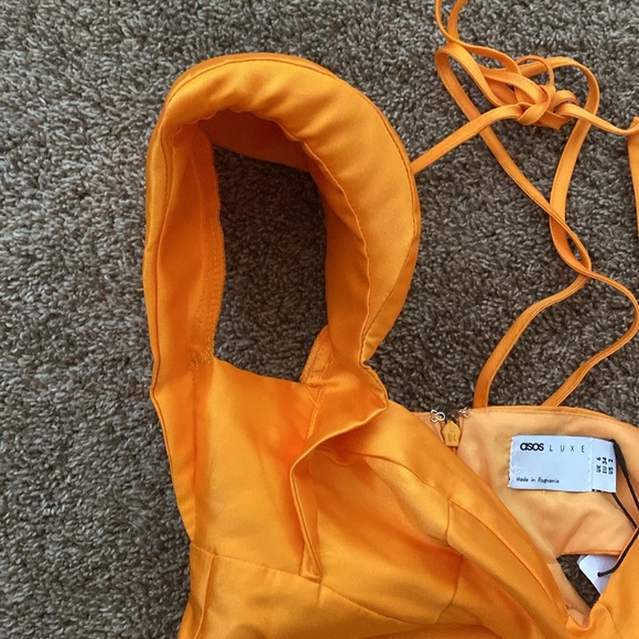 ASOS Luxe | NWT Gorgeous Tangerine Cocktail Dress - Picture 6 of 12